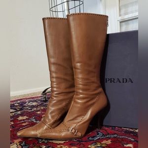 Prada leather boots. Size 9